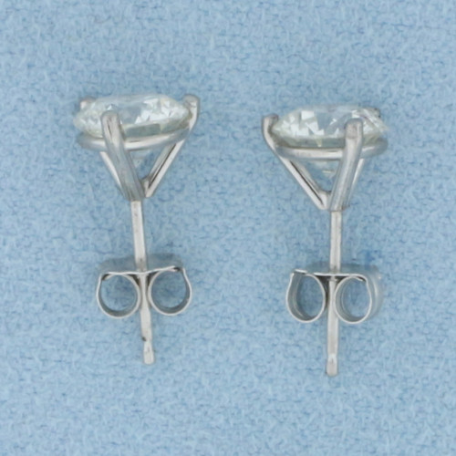 2ct GIA Certified Diamond Stud Earrings in Platinum Settings
