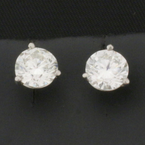 2ct GIA Certified Diamond Stud Earrings in Platinum Settings