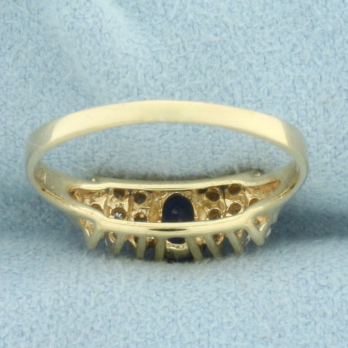 Sapphire and Diamond Ring in 14k Yellow Gold