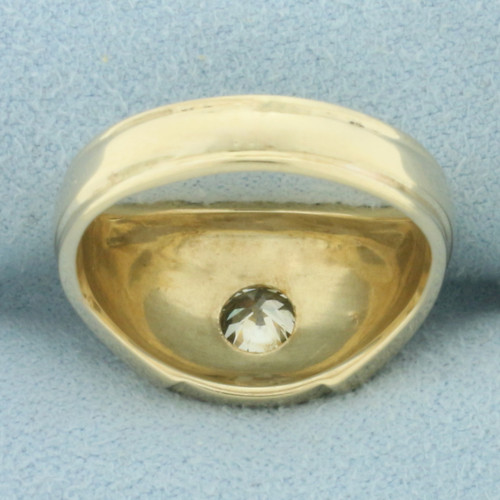 Vintage Old European Cut Diamond Solitaire Ring in 14k Yellow Gold