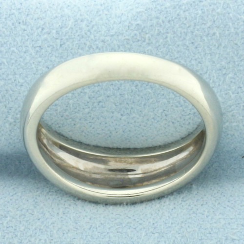 Band Design Tapered Ring in 14k White Gold