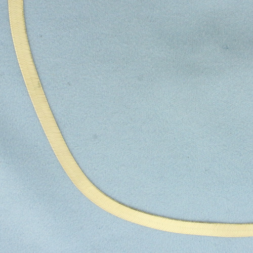 Liquid Gold Herringbone Chain Necklace in 14k Yellow Gold