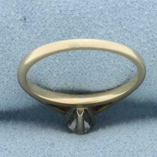 Marquise Diamond Solitaire Engagement Ring in 14k Yellow Gold