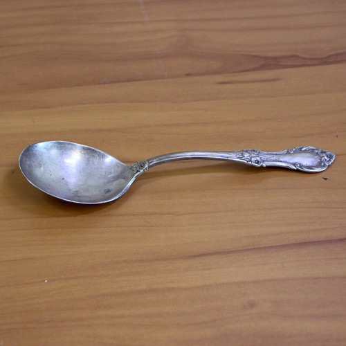International "Wild Rose" Sterling Silver Round Bowl Soup Spoon
