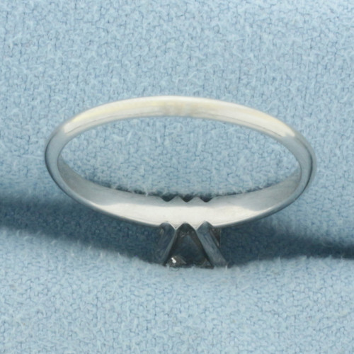 Princess Diamond Solitaire Ring in 14k White Gold