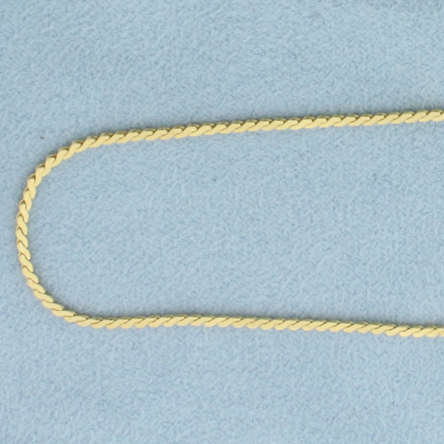 Italian 24 Inch S-Link Chain in 18k Yellow Gold