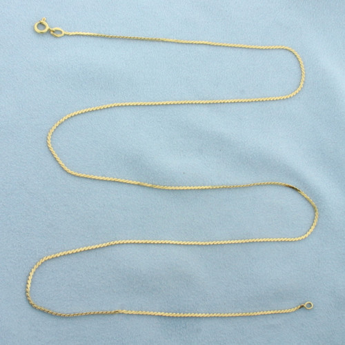 Italian 24 Inch S-Link Chain in 18k Yellow Gold