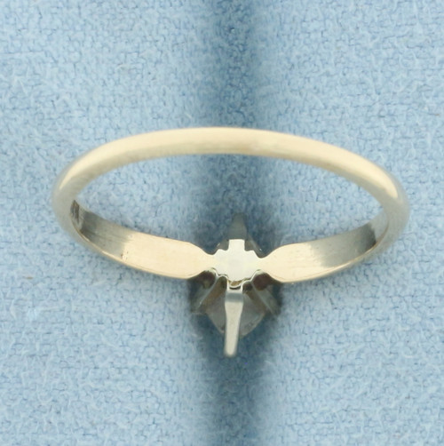 Marquise Diamond Solitaire Engagement Ring in 14k Yellow Gold