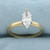 Marquise Diamond Solitaire Engagement Ring in 14k Yellow Gold