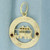 Ruby San Francisco Cable Car Medallion Charm in 14k Yellow Gold