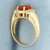 Fire Opal and Diamond Ring in 18k Yellow Gold