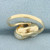 Cultured Pearl Toi et Moi Bypass Ring in 10k Yellow Gold