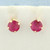 Ruby Stud Earrings in 14k Yellow Gold