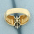 Emerald and Diamond Ring in 14k Yellow Gold
