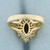Sapphire and Diamond Halo Ring in 14k Yellow Gold