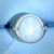 Mens Natural Star Sapphire and Diamond Ring in 18k White Gold