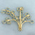 Vintage Aquamarine Flower Bouquet Brooch Pin in 18k Yellow Gold