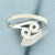 Diamond Toi et Moi Two Stone Bypass Ring in 14k White Gold
