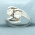 Diamond Toi et Moi Two Stone Bypass Ring in 14k White Gold