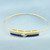 Lapis Lazuli and Diamond Hinged Bangle Bracelet in 14k Yellow Gold