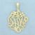 Diamond Cut #1 Wife Pendant in 14k Yellow Gold