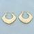 Deco Style Squared Hollywood Regency Hoop Earrings in 14k Yellow Gold