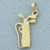 Golf Clubs Charm or Pendant in 14k Yellow Gold