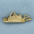 Delta Queen Mechanical Paddle Boat Charm in 14k Yellow Gold