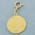 Jesus Spanish Protection Medallion Charm in 18k Yellow Gold