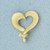 Unique Heart Slide Pendant or Charm in 14k Yellow Gold