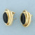 Vintage Onyx Button Earrings in 14k Yellow Gold