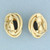 Vintage Onyx Button Earrings in 14k Yellow Gold