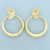 Seashell Hoop Earrings in 14k Yellow Gold