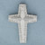Diamond Pave Cross Pendant or Slide in 14k White Gold