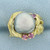 Designer Angela Conty Tahitian Pearl and Pink Sapphire Flower Ring in 18k Yellow Gold
