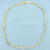 Italian 17.5 InchTwisting Brick Link Necklace in 14k Yellow Gold