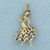 Flamenco Dancer Charm or Pendant in 14k Yellow Gold