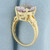 Rose De France Amethyst Fancy Cut Solitaire Ring in 14k Yellow Gold