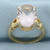 Rose De France Amethyst Fancy Cut Solitaire Ring in 14k Yellow Gold