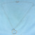 Diamond Heart Necklace in 18k White Gold Heart and 14k White Gold Chain