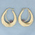 Amethyst Oval Hoop Earrings in 14k Yellow Gold