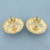 Lapis Lazuli Button Earrings in 14k Yellow Gold