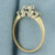 3 Stone Diamond Engagement Ring in 14k Yellow Gold