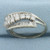 Diamond Wave Design Ring in 14k White Gold