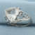 White Topaz and Aquamarine Statement Ring in 10k White Gold