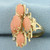 Vintage Angel Skin Coral and Diamond Ring in 14k Yellow Gold