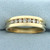 Mens Channel Set Diamond Wedding or Anniversary Band Ring in 10k Yellow Gold