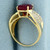 Ruby and Diamond Ring in 14k Yellow Gold