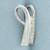 Invisible Set Diamond Pendant or Slide in 18k White Gold