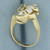 Baroque Pearl and Aquamarine Ring in 14k Yellow Gold